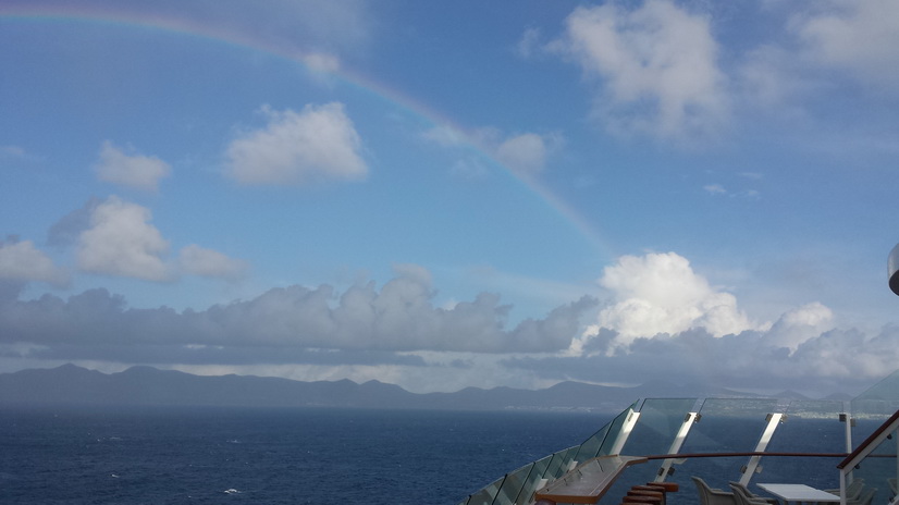   Regenbogen zwischen Fuerteventura und Lanzarote 