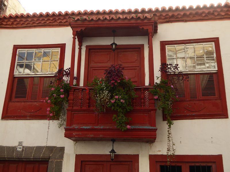 La Palma Santa Cruz de la Palma Altstadt kanarischer balkon 