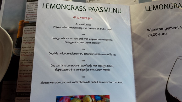 Lemongrass Passdagmenü  Ostermenue 2015