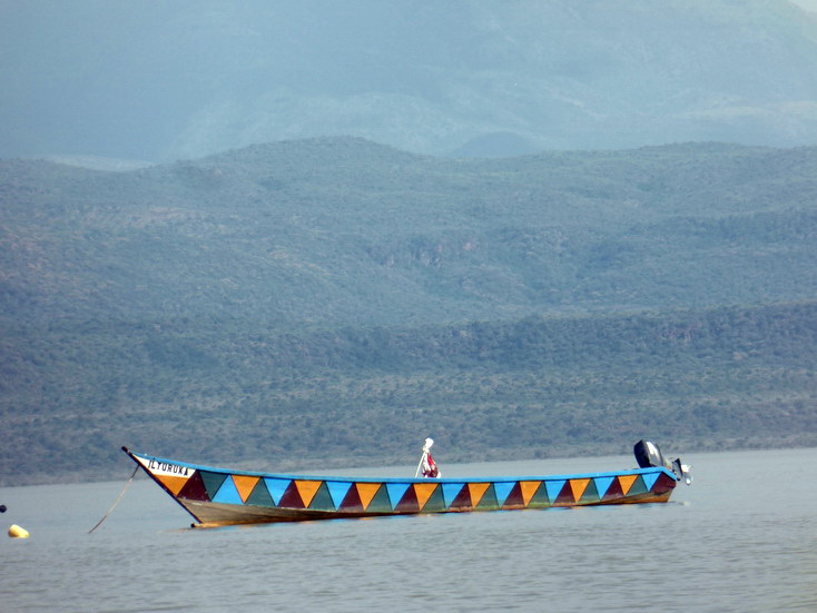  Kenia  Lake Baringo Island Camp Fischerbbot fisherboat