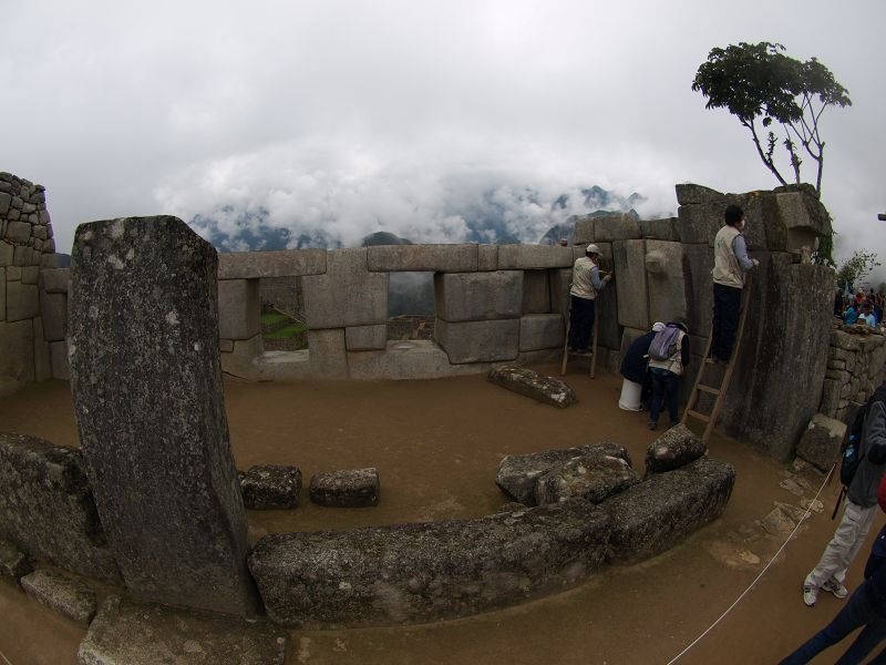 Machu Picchu Inkaterra Macchu Picchu Pueblo muro Steinmauernrestauration