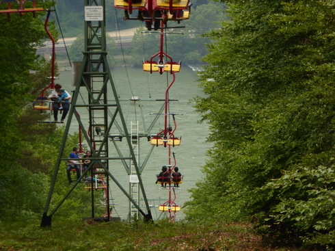 Weinberge Nierderwalddenkmal Seilbahn offene Gondel nach Assmannshausen 