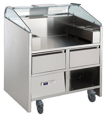 Frontcooking-Station mit hocheffektivem Geruchsfiltersystem