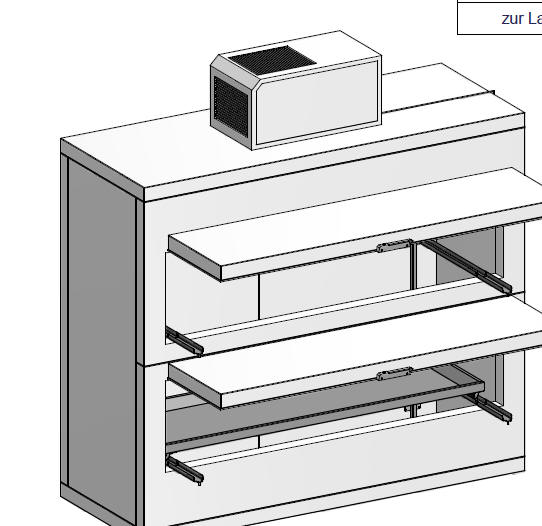 Leichenkühlzelle Querbeschickung 