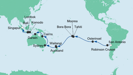 Ms Columbus 2 Reise Cox1302 Sudsee Australien Kreuzfahrt Ab Tahiti Bis Sydney 18 e