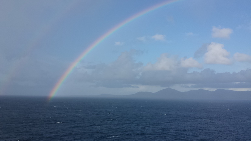   Regenbogen zwischen Fuerteventura und Lanzarote 