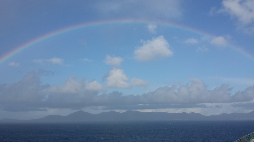   Regenbogen zwischen Fuerteventura und Lanzarote 