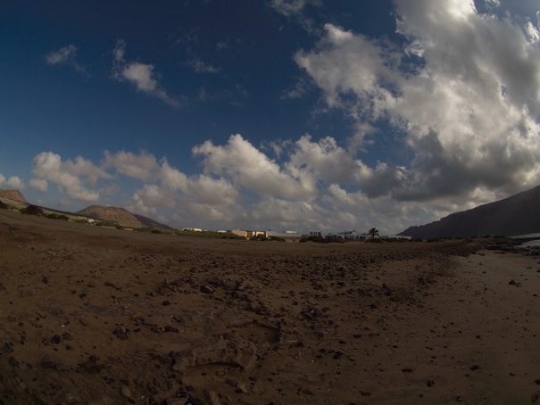 Lanzarote La Graciosa Caleta de Sebo Wanderng zur Bucht  Bahia del Salado