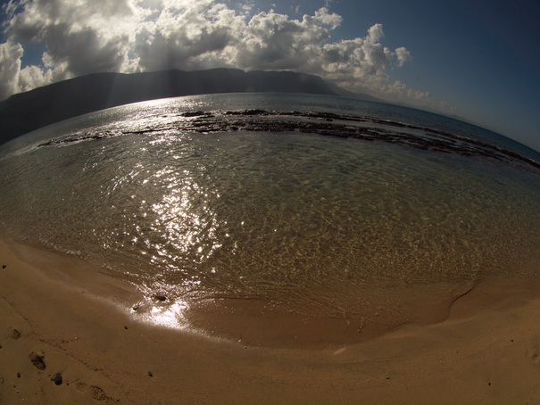 Lanzarote La Graciosa Caleta de Sebo Wanderng zur Bucht  Bahia del Salado