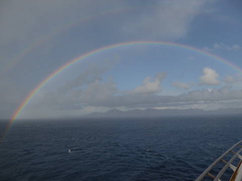   Regenbogen zwischen Fuerteventura und Lanzarote 