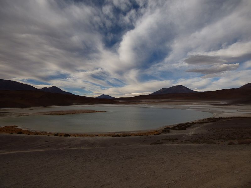 Laguna verde Bolivien Uyuni 4x4 Salzsee Saltlake  Termas de Polques Flamencos Flamingos