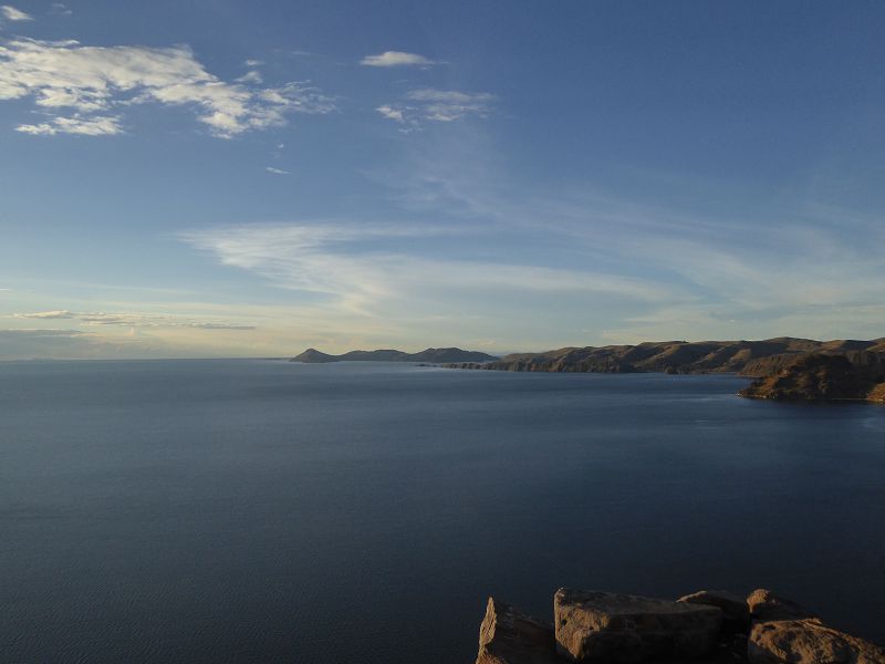 Bolivien  Copacabana  Lago Titicaca Titicacasee Aufstieg zum Kalvarienberg Cerro Calvario Wallfahrtsziel. 3.966 m hoher Hügel