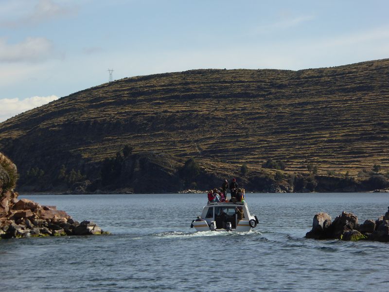 Bolivien  Copacabana  Lago Titicaca Titicacasee Schiff Barca 