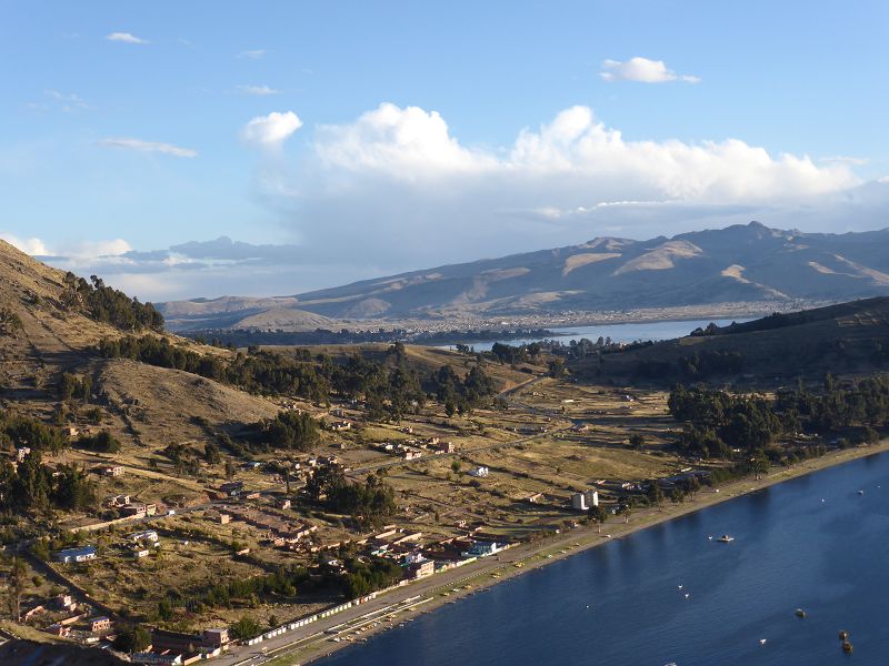 Bolivien Anden die Ruinen von Tiahuanaco Lago Titicaca Titicacasee Tiahuanaco 