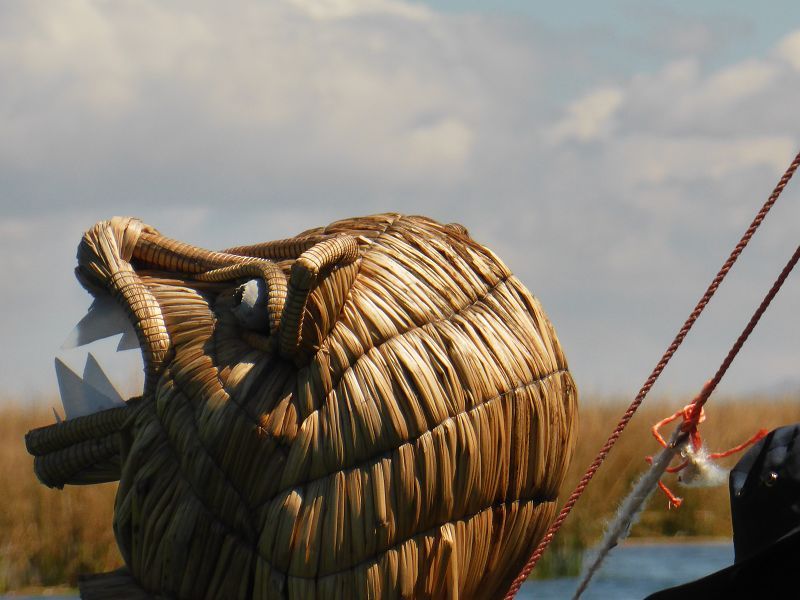 uros schilfboot thor heyerdahl angeln netzangeln auf dem Titikakasee