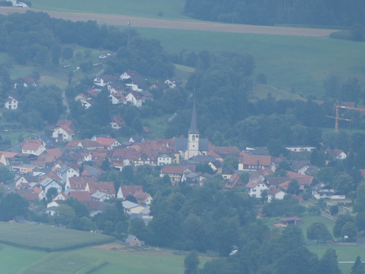 Wasserkuppe Rhön Blick auf Poppenhausen