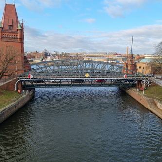 Hubbrücke Lübeck nördliches Ende der Altstadt