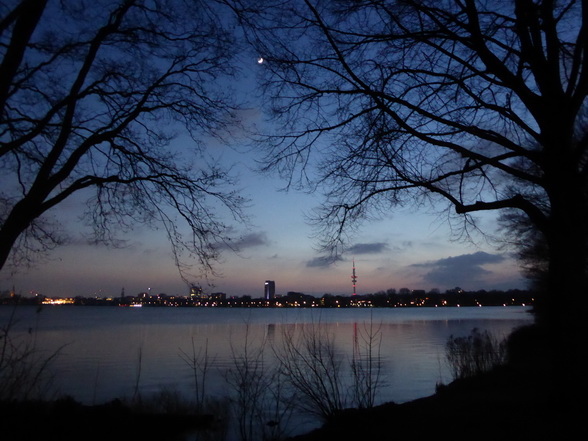 alster  Hamburg sonnenuntergang