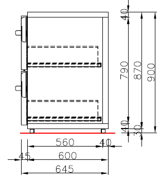 Flaschentheke mit 2 Zuegen