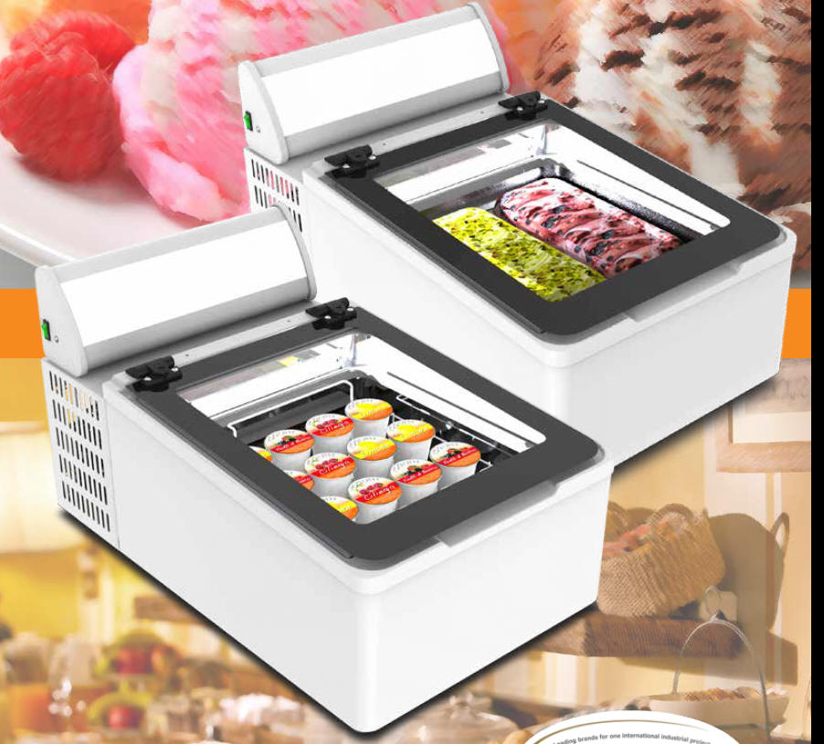 tischeisvitrine MINI-CREAM-2V-LED eisvitrine