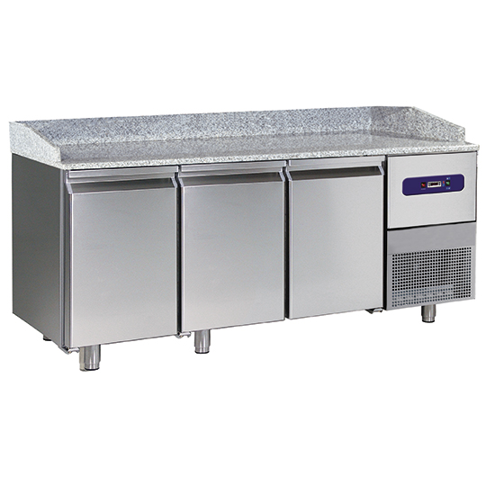 Pizzatisch mit 3 Türen 60x40