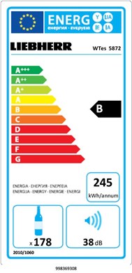 WTes 5872 Vinidor Weintemperierschrank 