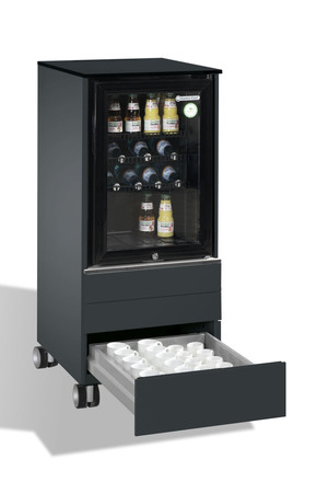 Kühlschrank-Caddy - schwarz - 3 Schubladen - GCSW65