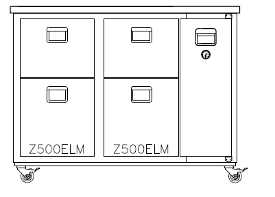 MT2-4Z Mobiltheke mit 4 Zügen 