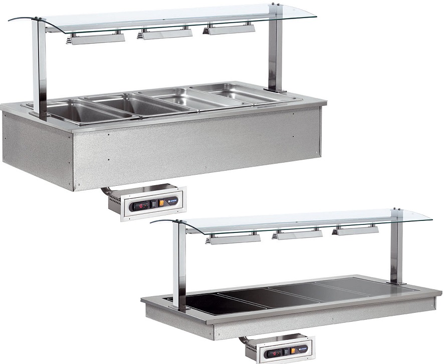 Einbaubüffetwanne Soul Red Afinox als Bain marie 