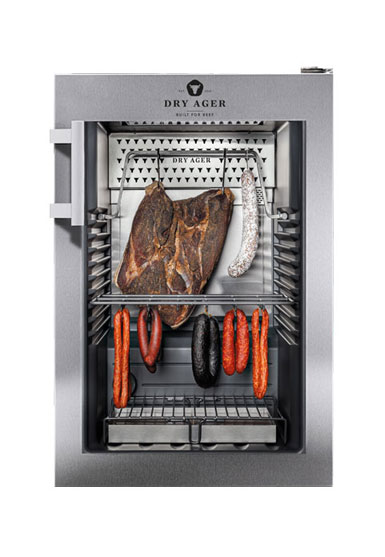 Fleisch oder Käse Reifekühlschrank Dry Ager DX 500 CORNICE Salumeria  Fleischvitrine Corniche Fleischkühlvitrine Corniche CS 180 V