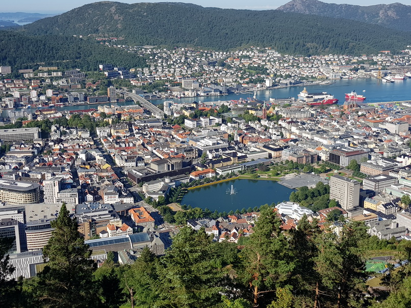 Bergen Bergen Hausberg Fløyen Talstation Fløi-Bahn