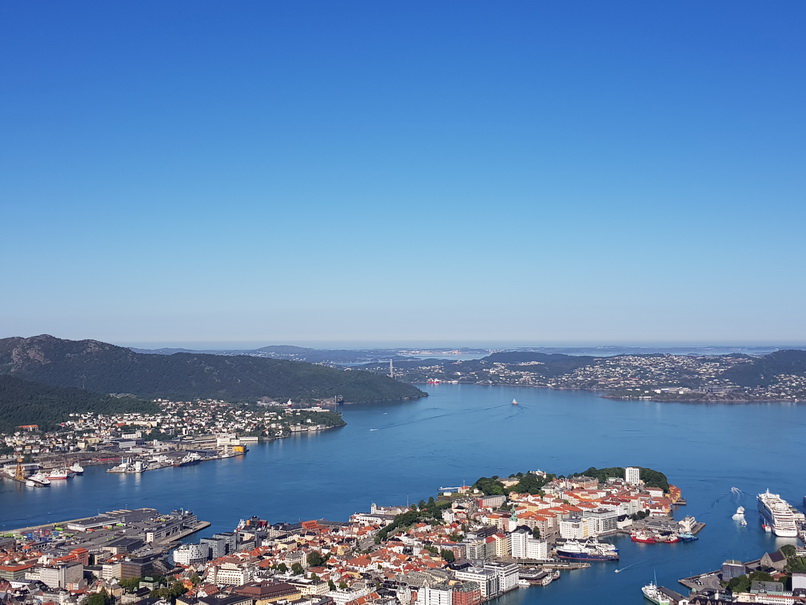 Bergen Bergen Hausberg Fløyen Talstation Fløi-Bahn