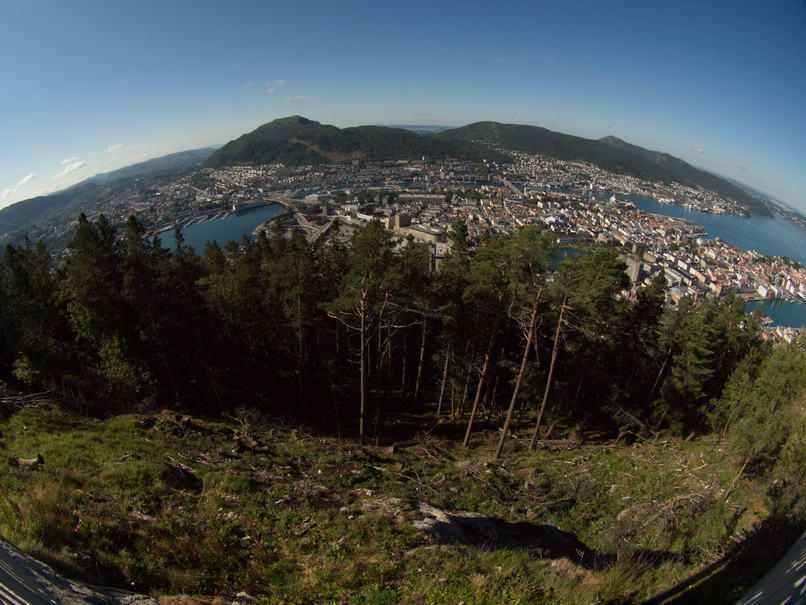 Bergen Hausberg Fløyen Talstation Fløi-Bahn