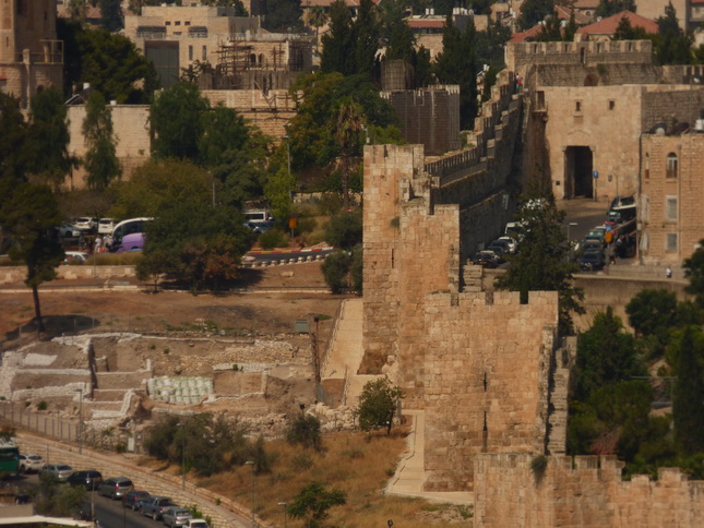 JERUSALEM Blick vom Ölberg Stadtmauer