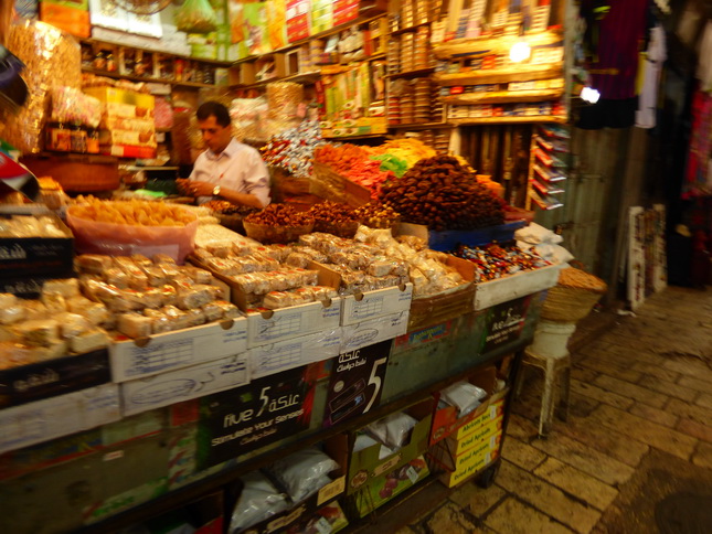 JERUSALEM Altstadgassen Marktstände