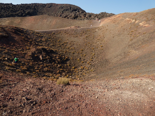 BLICK AUF SANTORINCALDERA Santorin Nea Kameni Vulkanwanderung