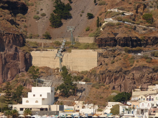 Santorini Santorin Santorin Seilbahn Aufstieg Eselweg 