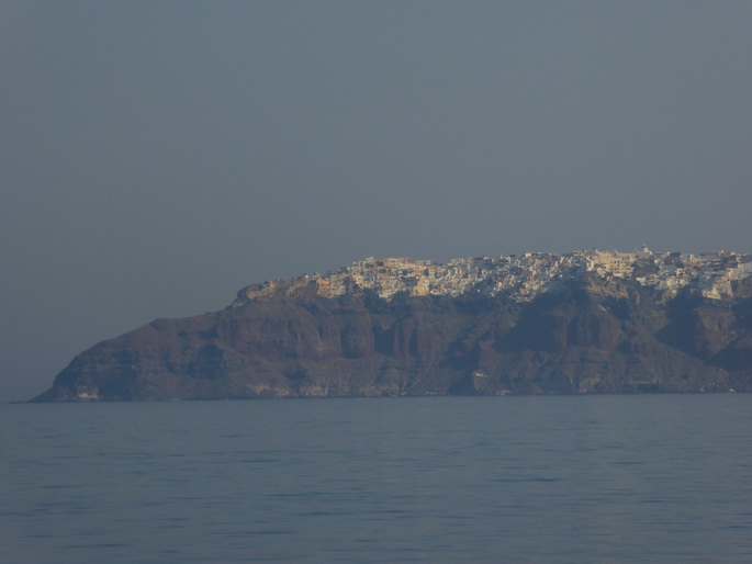 Santorin Oia Finika Imerovigli Thera Oiablick vom Meer