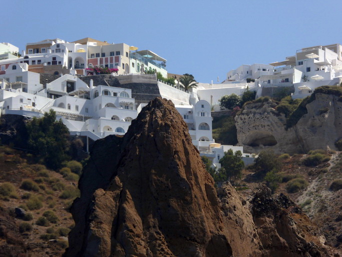 Santorini Santorin Santorin Seilbahn Aufstieg Eselweg 