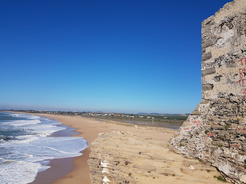   Spanien Cadiz Atlantic  Kap Trafalgar El Faro La Brena Wanderung   Kap Trafalgar Leuchtturm 