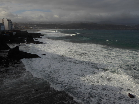 Las Palmas Gran Canaria Playa Canteras Playa de las Canteras   langer goldener Sandstrand