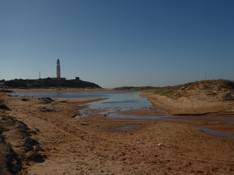 Spanien Cadiz Atlantic  Kap Trafalgar El Faro La Brena Wanderung   Kap Trafalgar Leuchtturm   