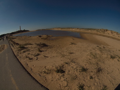 Spanien Cadiz Atlantic  Kap Trafalgar El Faro La Brena Wanderung   Kap Trafalgar Leuchtturm   