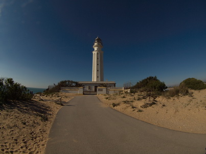 Spanien Cadiz Atlantic  Kap Trafalgar El Faro La Brena Wanderung   Kap Trafalgar Leuchtturm   