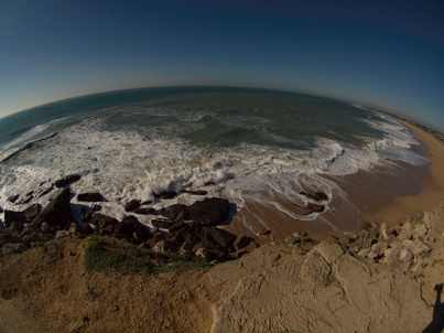 Spanien Cadiz Atlantic  Kap Trafalgar El Faro La Brena Wanderung   Kap Trafalgar Leuchtturm   