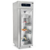Kühlschrank 700 Liter aus Edelstahl GN 2/1, -2°/+8°C - beideitig Glastüren