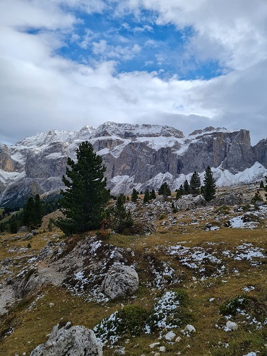 Dolomiten mit Schneezucker