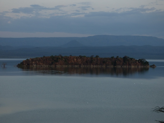 Kenia Lake Baringo Island Camp Sunsetrock