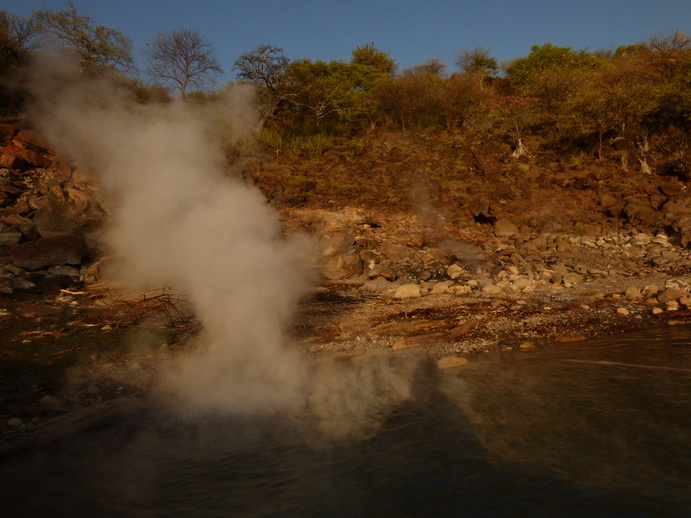 Kenia Lake Baringo Hot Springs in the Lake