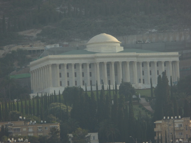 Haifa Hafenstadt Prachtstrasse nach Bahaai Mausoleum Sderot Ben Gurion Unesco Square